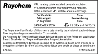 Raychem PI-LABEL-NH 